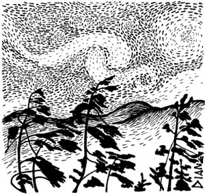 The Wind and the Stars, Illustration by Diane Wood